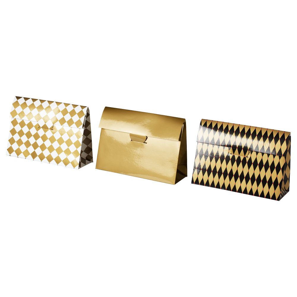 Коробка подарочная, 3 штуки ВИНТЕР 2018, золотой, черный - фото 1