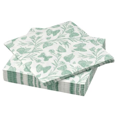 Салфетка бумажная, орнамент «бабочка» 33x33 см IKEA МУСТИГХЕТ 204.513.22