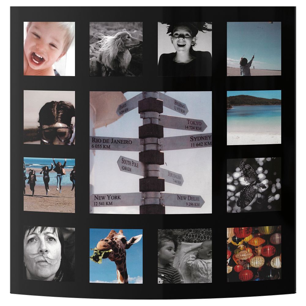 Рама для 13 фотографий ГУДБИ, черный (43x43 см) - фото 1