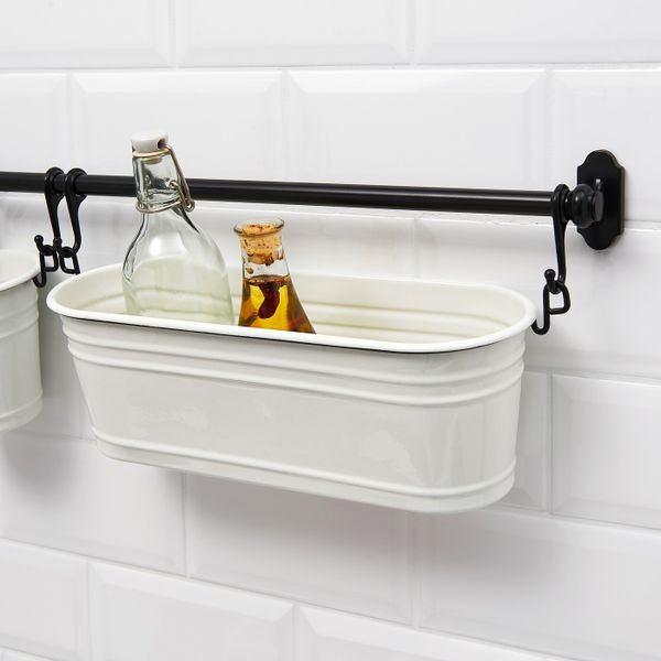 Подставка для специй, белый, черный 37x13 см IKEA FINTORP ФИНТОРП 703.813.36 - фото 3