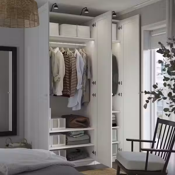 PAX / GULLABERG Гардероб, комбинация - белый/белый 150x60x236 см - фото 3