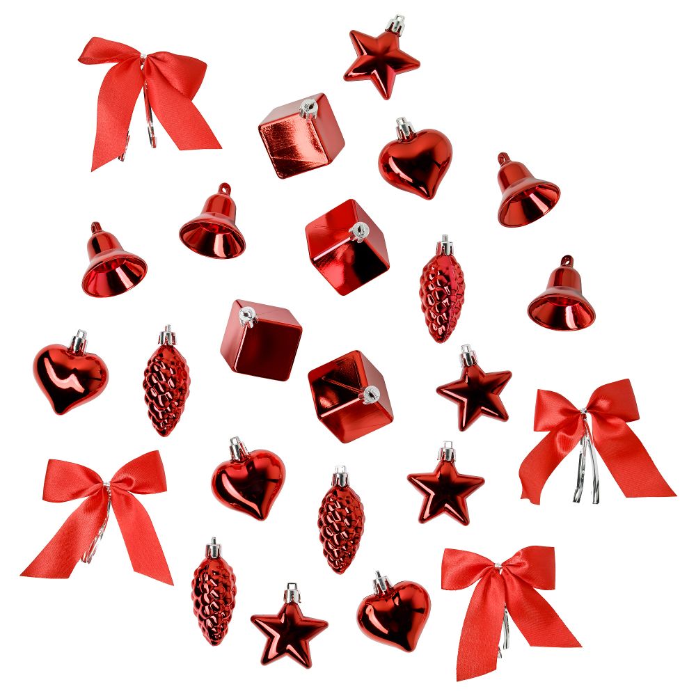 Подвесные украшения, 24 предмета ВИНТЕР 2016, красный - фото 1