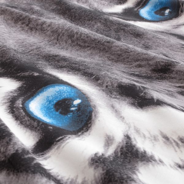 Пододеяльник и 1 наволочка, тигр/серый 150x200/50x70 см IKEA URSKOG УРСКОГ 203.938.55 - фото 6