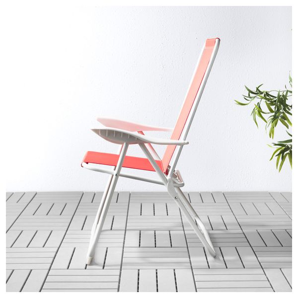Кресло с регулируемой спинкой ХОМЭ, складной, светло-красный - фото 3