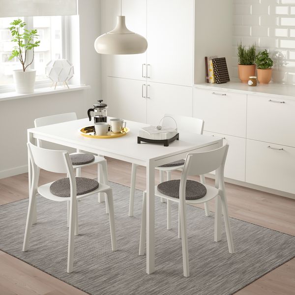 Стол и 4 стула, белый, белый, 125 см IKEA MELLTORP МЕЛЬТОРП, JANINGE ЯН-ИНГЕ 591.614.87 - фото 6