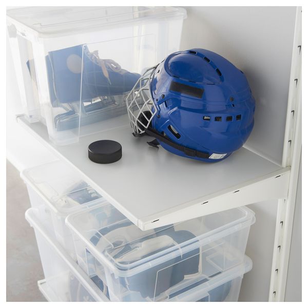 Настенная шина, полки АЛЬГОТ, металлический белый (66x41x197 см) - фото 3