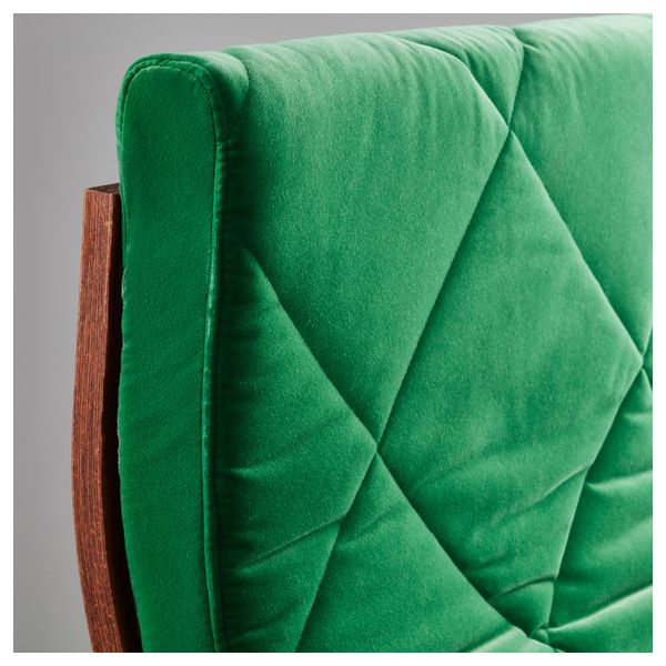 Кресло ПОЭНГ, классический коричневый, Сандбакка зеленый - схема-чертеж с размерами