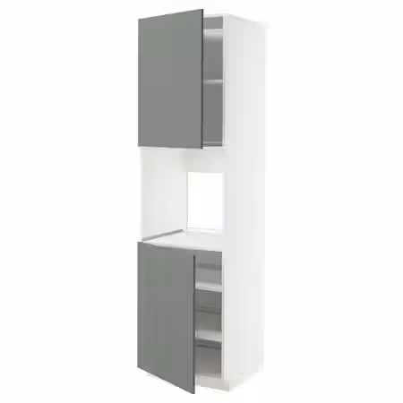 METOD Высок шкаф д/духовки/2дверцы/полки