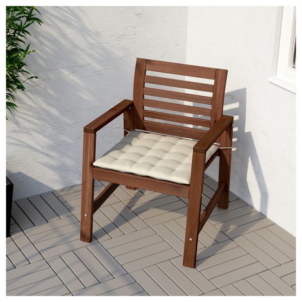 Подушка на садовый стул ХОЛЛО, бежевый (50x50 см) - фото 2