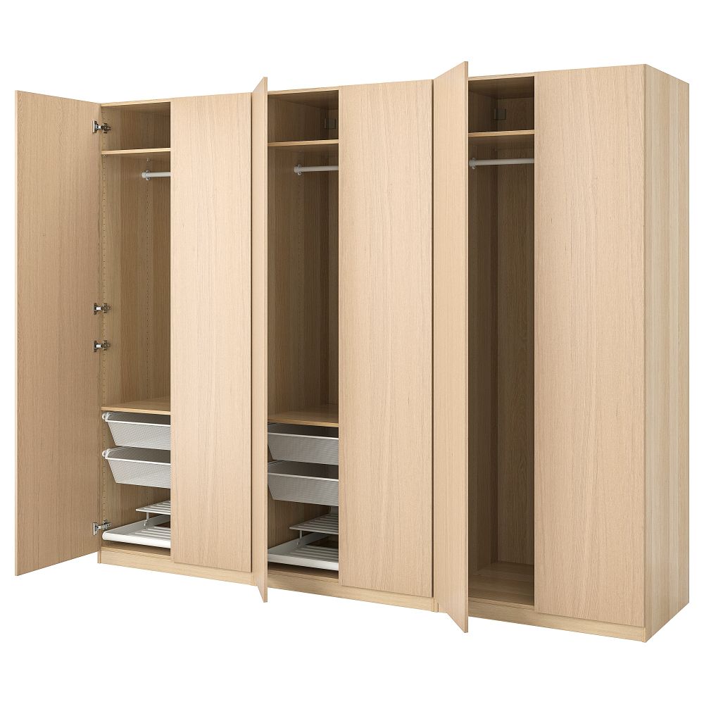 Гардероб, под беленый дуб, Forsand под беленый дуб, 300x60x236 см IKEA PAX ПАКС 492.860.82 - фото 1