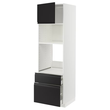 Высокий шкаф для духовки, СВЧ, дверца, 2 ящика IKEA METOD МЕТОД, MAXIMERA МАКСИМЕРА 094.936.58