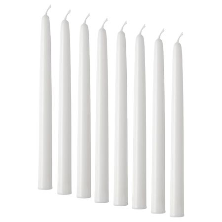 Неароматическая свеча, белый 25 см IKEA VINTER 2021 ВИНТЕР 2021 704.950.93