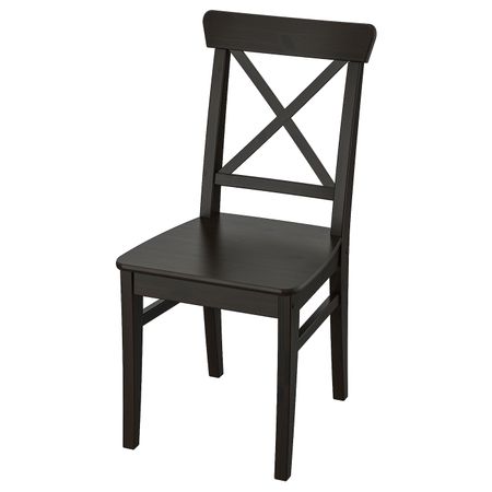 Стул, коричнево-чёрный IKEA INGOLF ИНГОЛЬФ 703.608.95