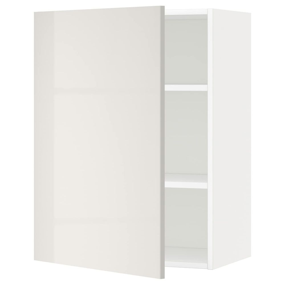 Шкаф навесной с полкой, белый/Рингульт светло-серый 60x80 см IKEA METOD МЕТОД 692.322.48 - схема-чертеж с размерами