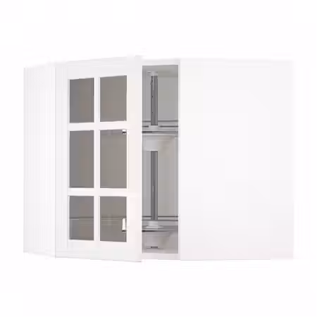 METOD Углов навесн шкаф с врщ скц/сткл дв