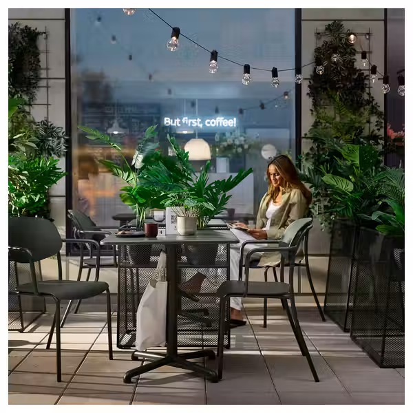 VISINGSÖ Стол - для сада/насыщенный зеленый 70x70 см - фото 4