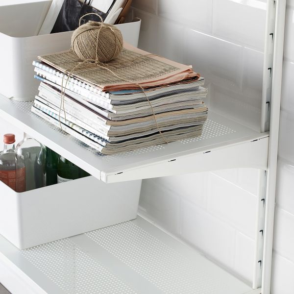 Полка, металлический белый, 80x38 см IKEA АЛЬГОТ 403.795.23 - фото 2