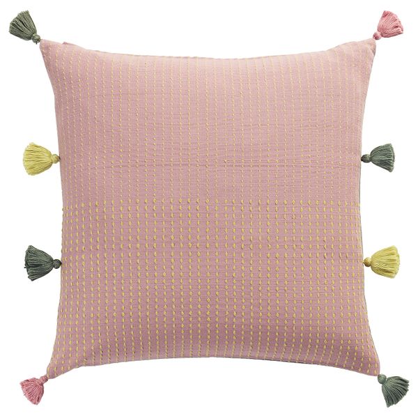 Чехол на подушку, ручная работа розовый/зеленый 50x50 см IKEA KLARAFINA КЛАРАФИНА 304.676.81 - фото 1