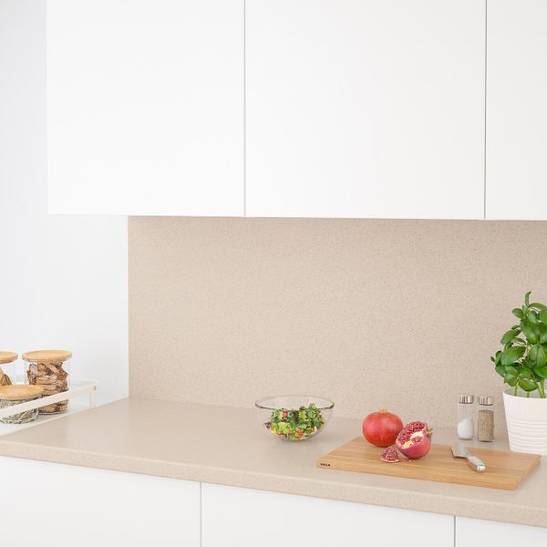 Настенная панель под заказ, бежевый, коричневый под минерал/акрил 1 м²x1.2 см IKEA KLINGSTA КЛИНГСТА 704.544.36 - схема-чертеж с размерами