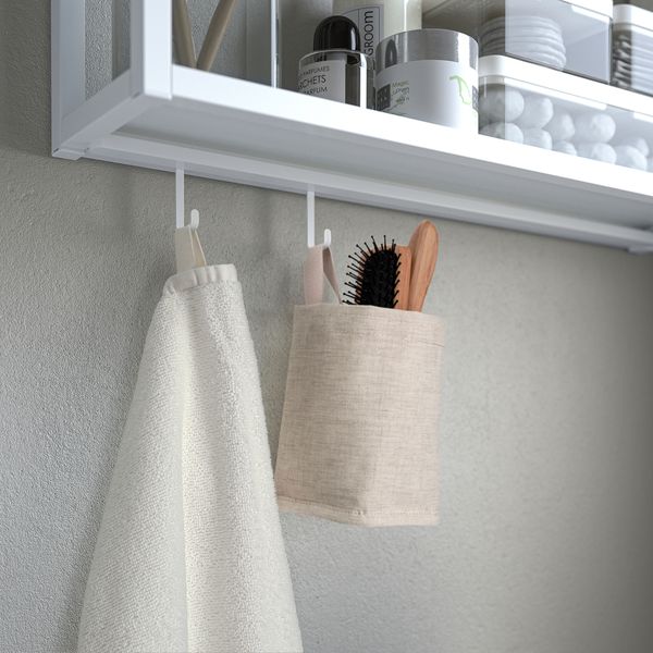 Корзина, 10x10x15 см, текстиль, бежевый IKEA PURRPINGLA ПУРРИНГЛА 805.659.76 - фото 3