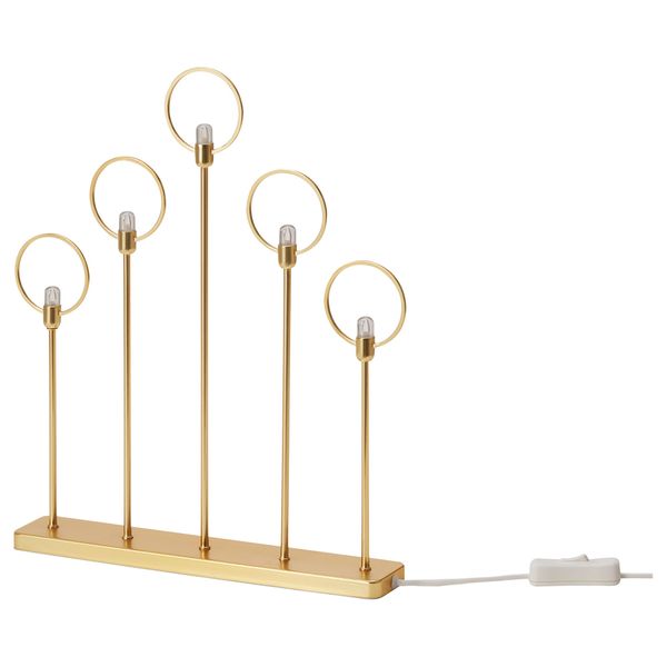 Светодиодный канделябр, 5 ламп СТРОЛА, желтая медь - фото 2