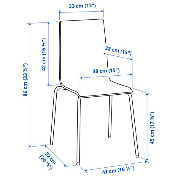 Стул, черный-белый IKEA MARTIN 092.195.32 - фото 7