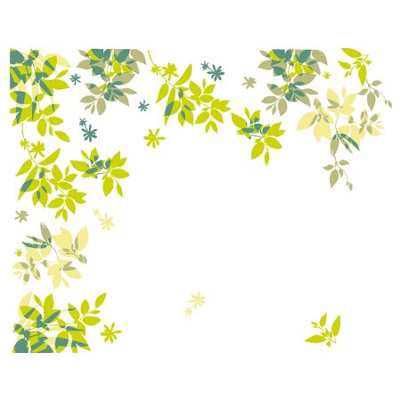 Декоративные наклейки ЭЛЬСАБО, зеленые листья