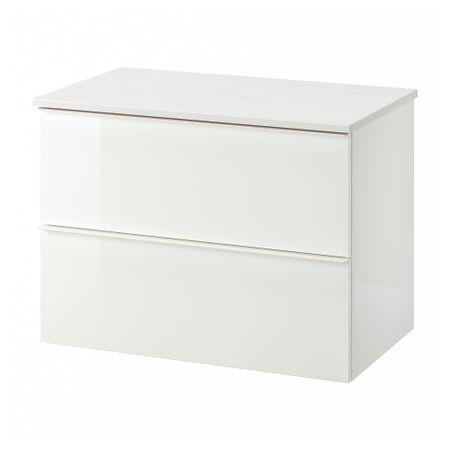 Шкаф для раковины с 2 ящиками, 82x49x60 cm IKEA TOLKEN ТОЛКЕН, GODMORGON ГОДМОРГОН 792.954.57