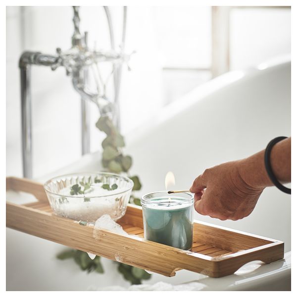 Ароматическая свеча в стакане, Свежая мята, темно-зеленый, 40 ч IKEA AVMÅLA МОЛА 105.023.84 - фото 3