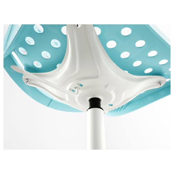 Рабочий стул СКОЛБЕРГ / СПОРРЕН, светлая бирюза, белый - фото 4