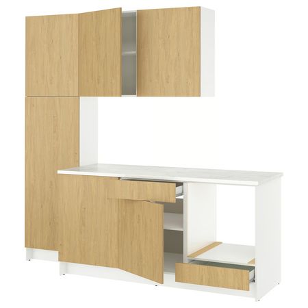 KNOXHULT Кухня - под дуб 240x61x220 см