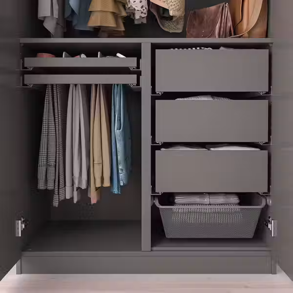 KOMPLEMENT Разделитель д/каркасов - темно-серый 100x58 см - схема-чертеж с размерами