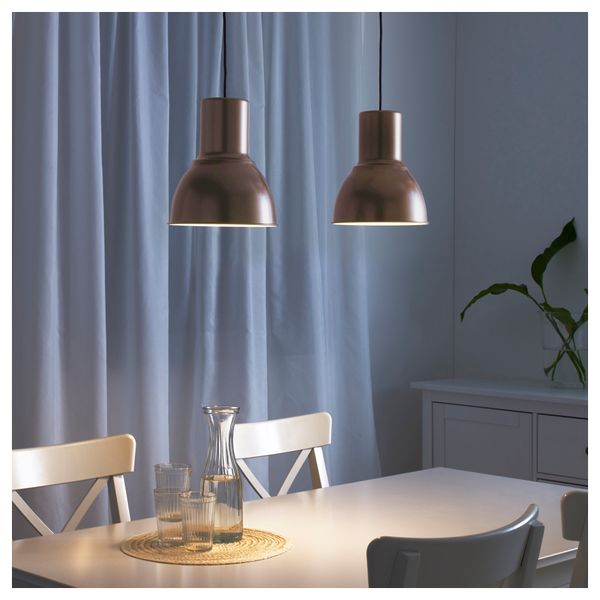 Подвесной светильник ХЕКТАР, бронзовый цвет (22 см) - схема-чертеж с размерами