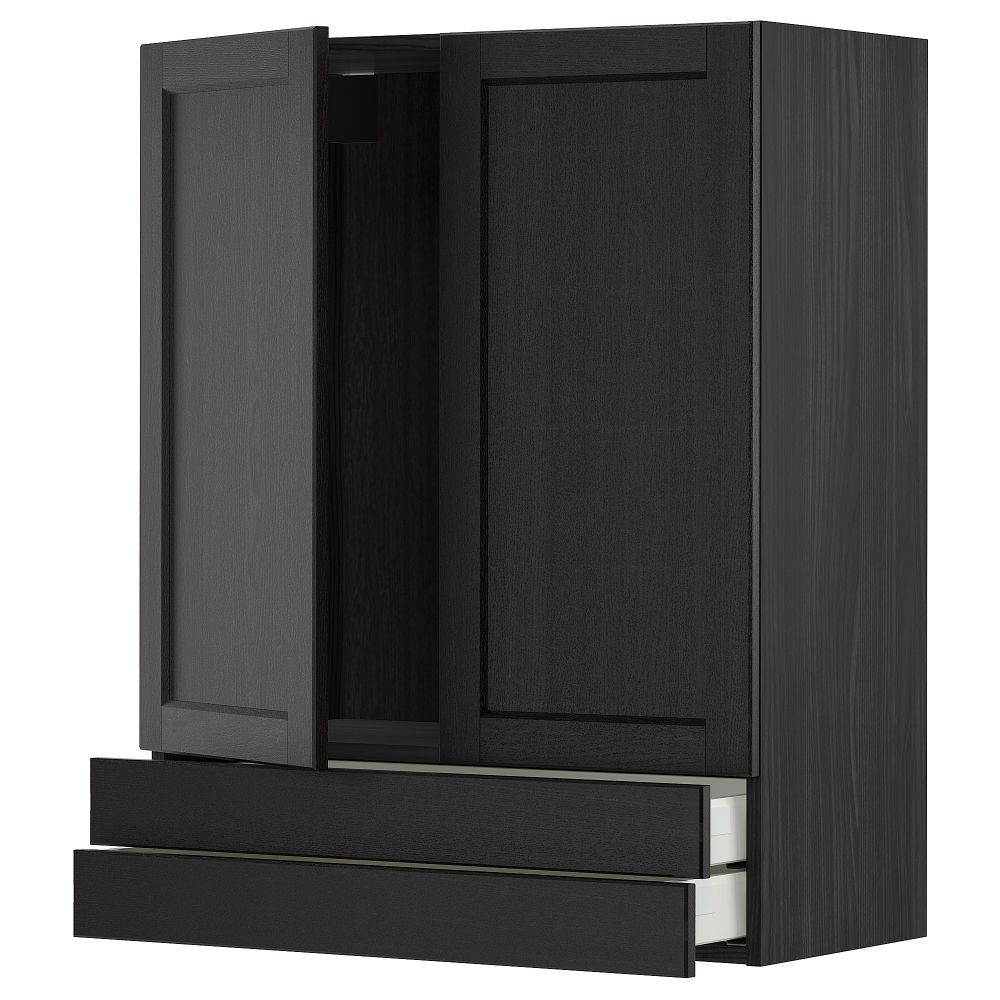 Навесной шкаф, 2 дверцы, 2 ящика, 80x100 cm IKEA METOD МЕТОД, MAXIMERA МАКСИМЕРА 094.591.69 - фото 1