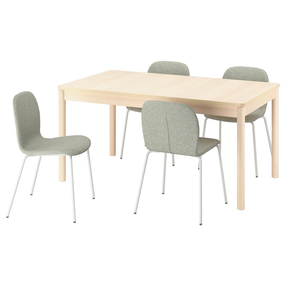 Стол и 4 стула IKEA RÖNNINGE РЁННИНГЕ, KARLPETTER 895.697.05 - фото 1