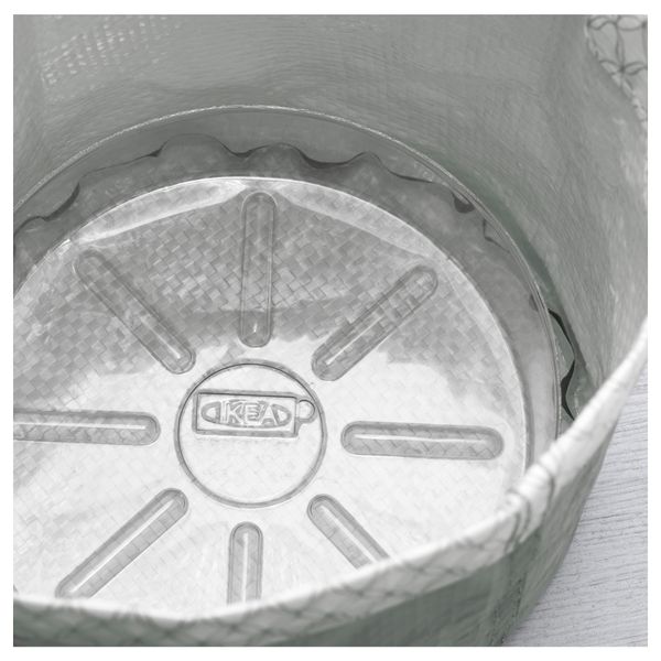 Кашпо,2 штуки КОЛОКВИНТ, серый - схема-чертеж с размерами