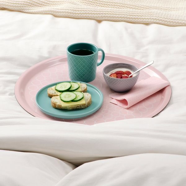 Поднос, с рисунком/розовый 43 см IKEA KEJSERLIG КЕЙСЕРЛИГ 604.736.47 - фото 3