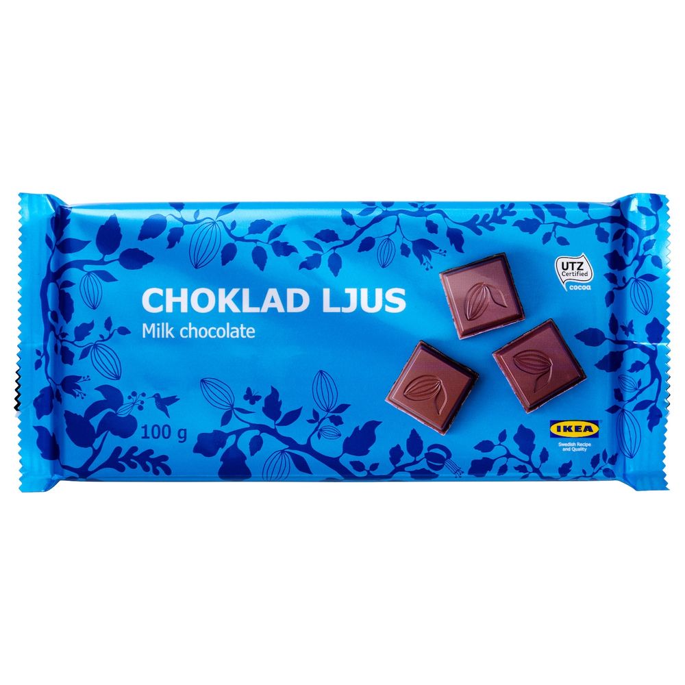 Молочный шоколад, Сертификат UTZ IKEA CHOKLAD LJUS 402.939.25 - фото 1