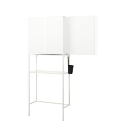 Комбинация для хранения, белый, 140x32x204 см IKEA BEGIVENHET БЕГИВЕНХЕТ 494.774.68