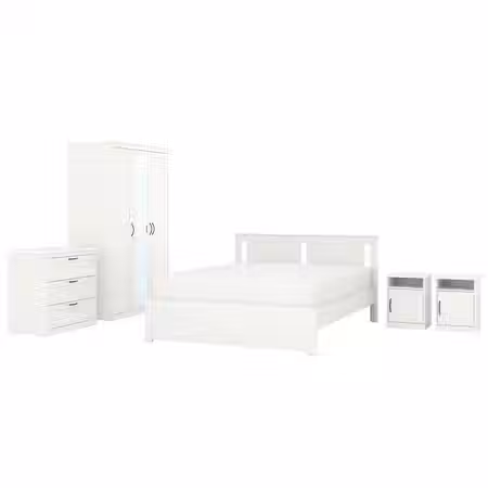 SONGESAND Комплект мебели д/спальни, 5 предм. - белый 160x200 см