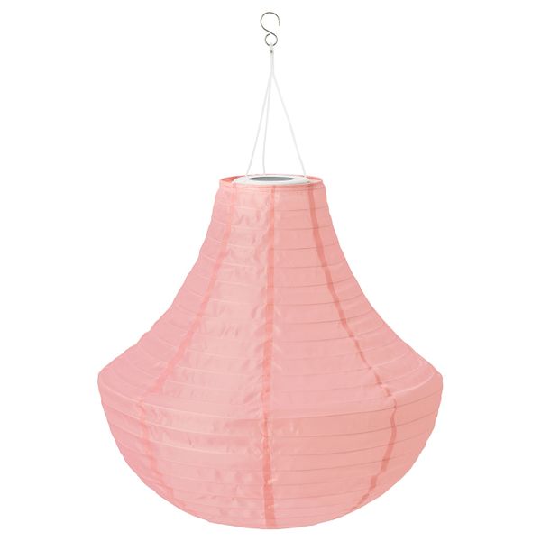 Подвесная светодиодная лампа, для сада/розовый 46 см IKEA СОЛВИДЕН 304.547.73 - фото 1