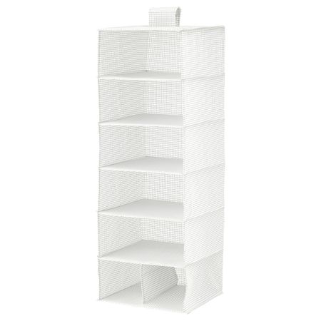 Модуль для хранения, 7 отделений, белый, серый 30x30x90 см IKEA STUK СТУК 703.708.75