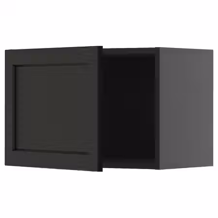 METOD Навесной шкаф - черно-серый/Lerhyttan черная морилка 60x40 см