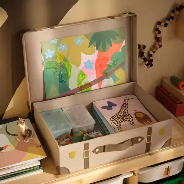 SANDLÖPARE Чемодан - светло-коричневый 50x35x15 см - фото 2