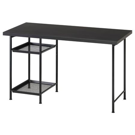 LAGKAPTEN / SPÄND Письменный стол - черно-коричневый/чёрный 120x60 см