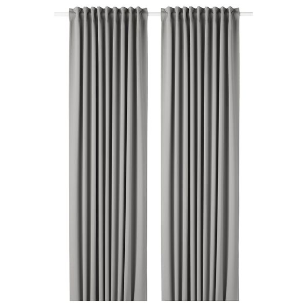 Гардины, блокирующие свет, 1 пара МАЙГУЛЛ, серый (145x300 см) - фото 1