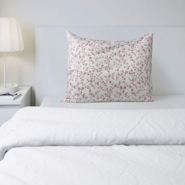 Наволочка, белый, розовый, 70x70 см IKEA ХЭССЛЕКЛОККА 504.265.76 - схема-чертеж с размерами