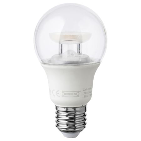 Светодиод E27 600 лм ЛЕДАРЕ, регулируемая яркость, шарообразный прозрачный