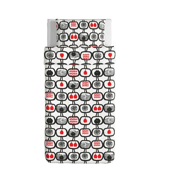 Пододеяльник и 1 наволочка ЭНГССКЭРА, черный/белый - схема-чертеж с размерами