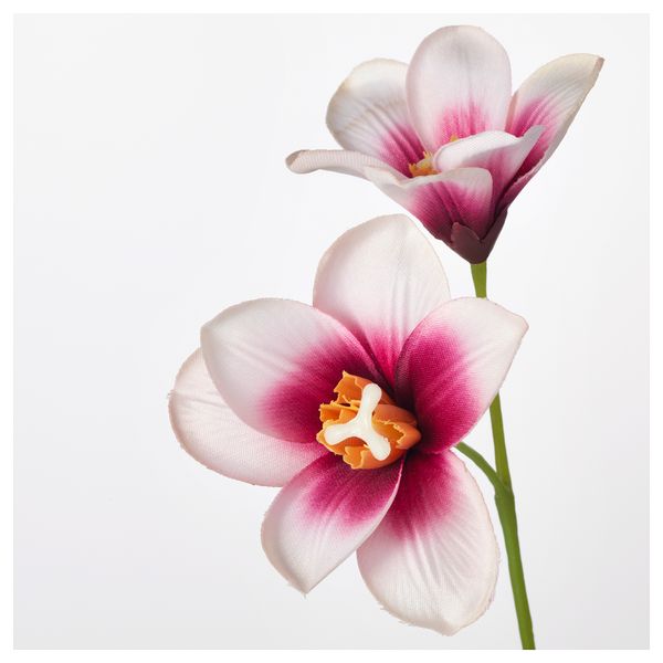 Цветок искусственный СМИККА, Арлекин, розовый (24 см) - схема-чертеж с размерами